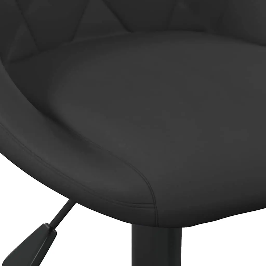 Bar Stools Black Velvet Swivel Adjustable Height Gas Lift Footrest Steel Frame