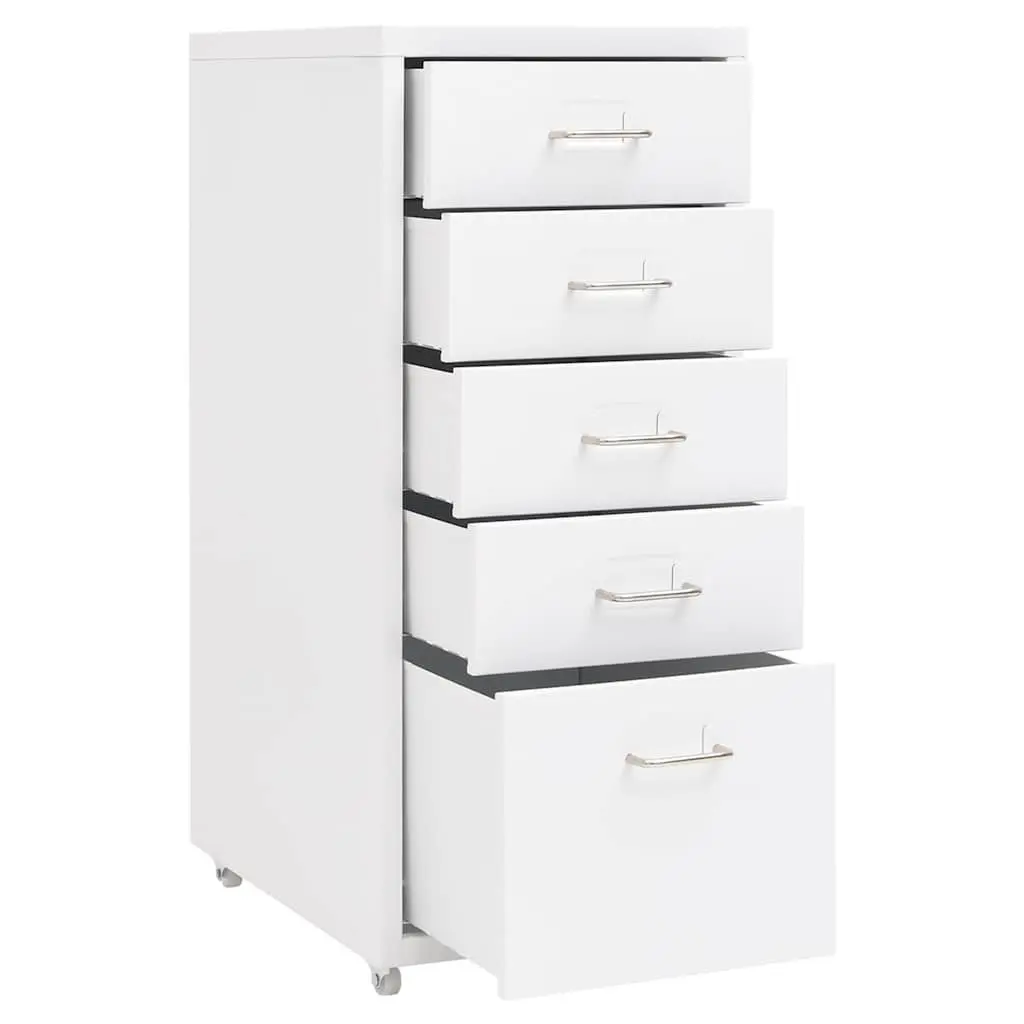 5-Drawer Mobile Filing Cabinet for Office Storage