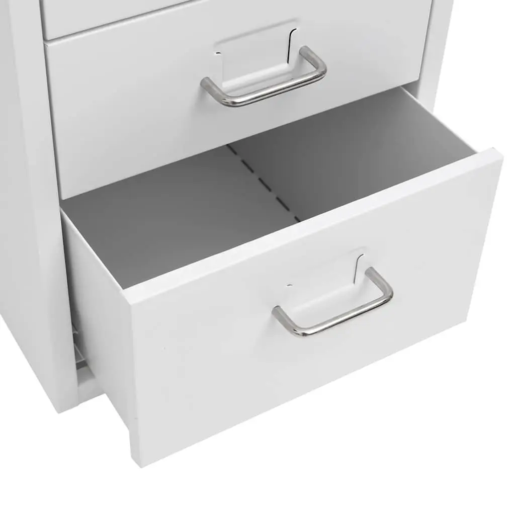 Grey Mobile File Cabinet with 6 Drawers