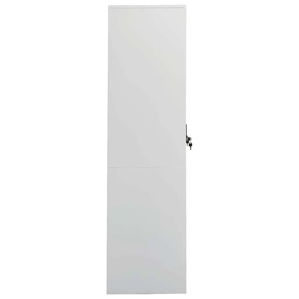 Steel Wardrobe Cabinet Grey Storage Cupboard 80 x 50 x 180 cm Steel