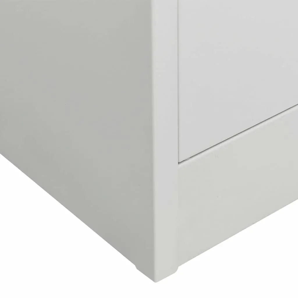 Steel Wardrobe Cabinet Grey Storage Cupboard 80 x 50 x 180 cm Steel