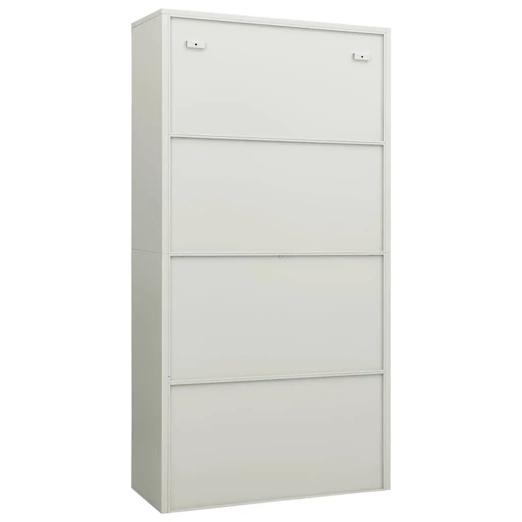 Steel Locker Cabinet Grey 4 Shelf Storage Organiser Industrial Design Home
