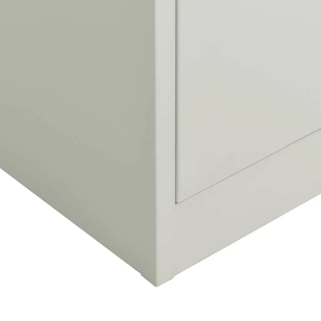 Steel Locker Cabinet Grey 4 Shelf Storage Organiser Industrial Design Home