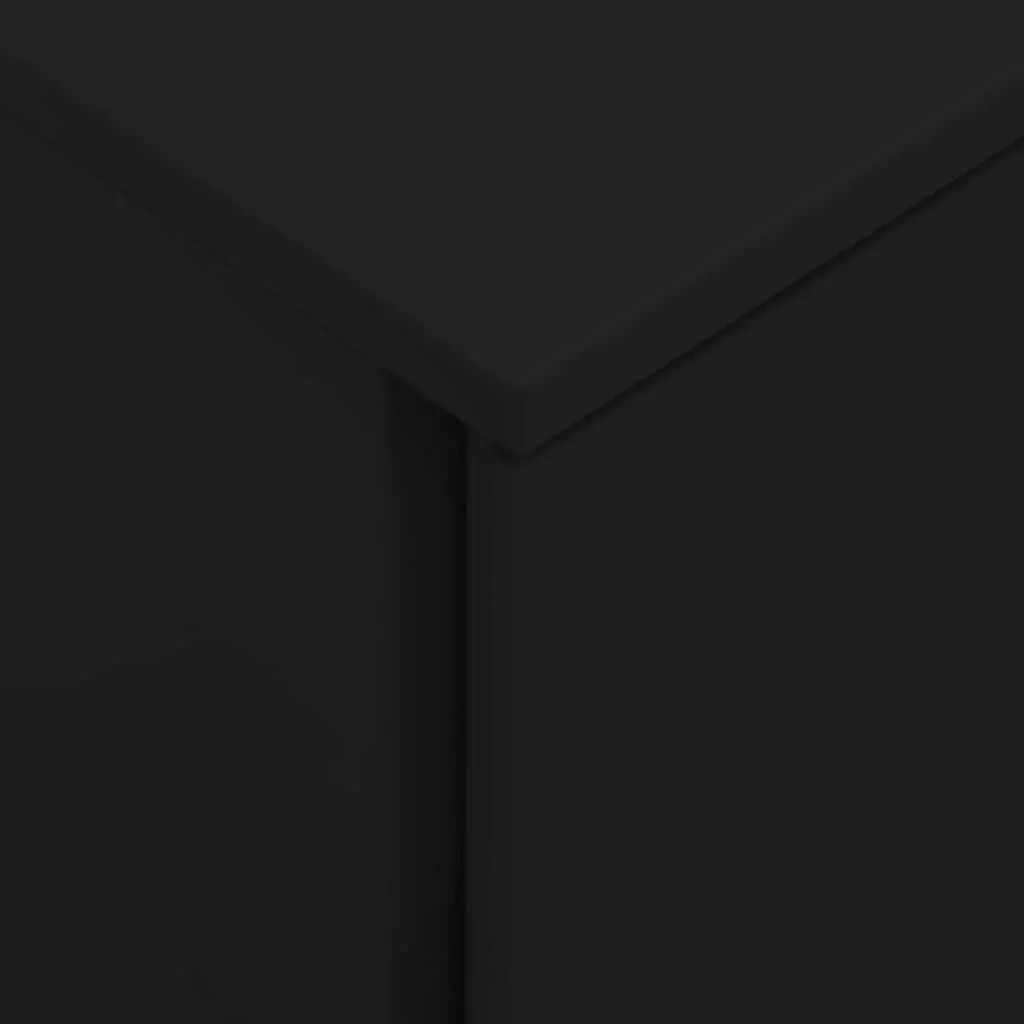 Mobile File Cabinet with 2 Drawers in Black Steel