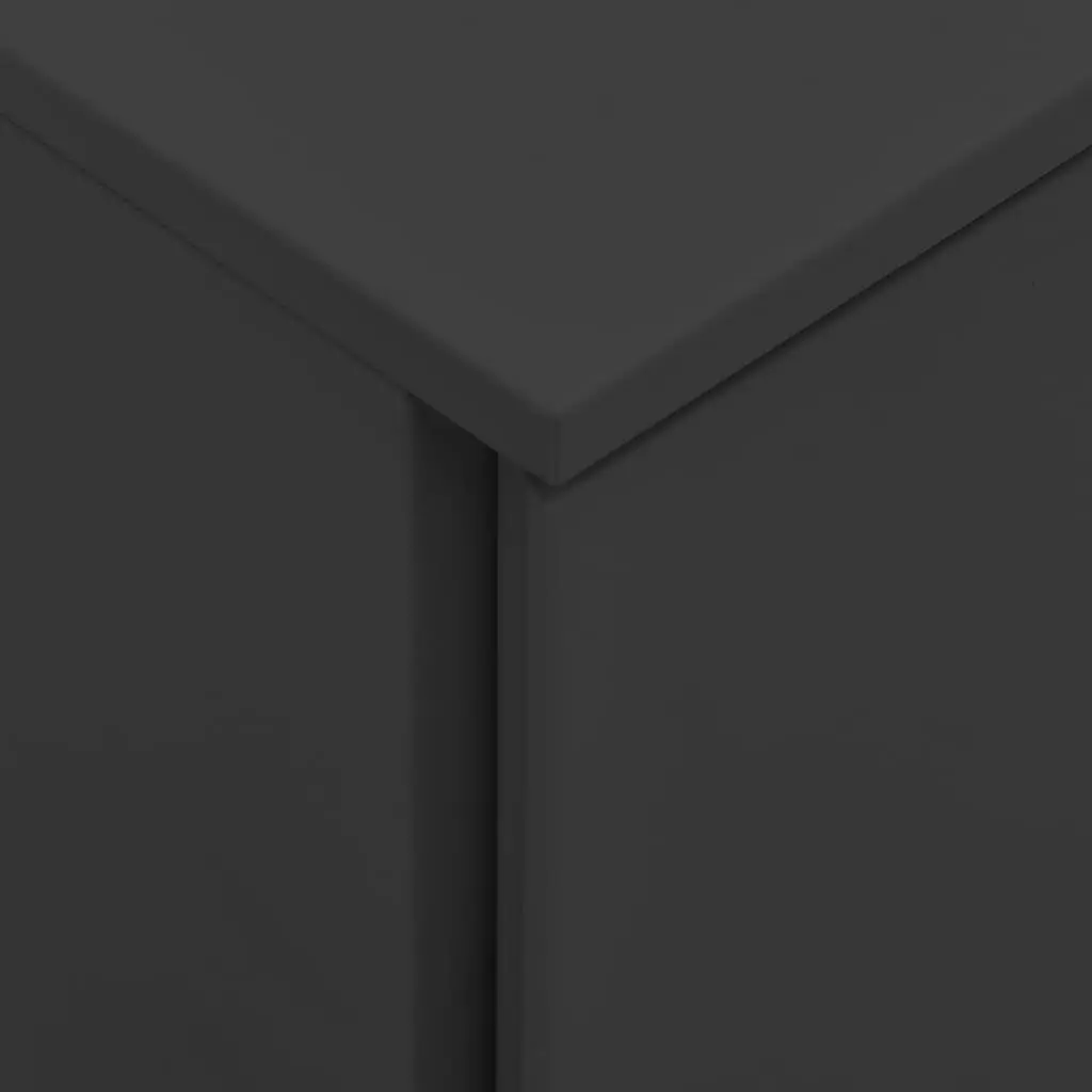 Anthracite Steel Mobile Filing Cabinet with 2 Drawers