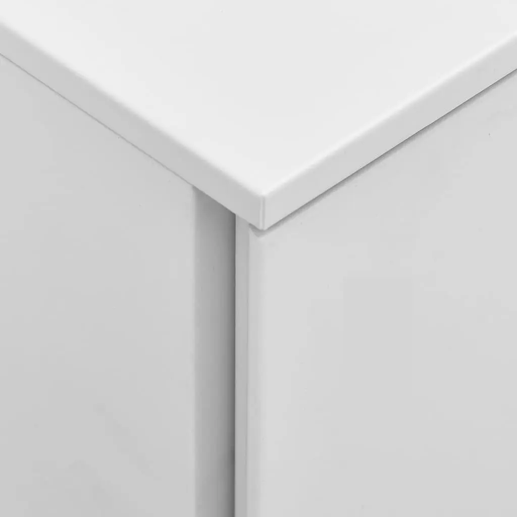 Mobile Filing Cabinet Grey 39x45x60cm Steel 3 Drawer Office Storage