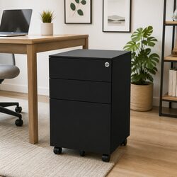 3 Drawer Mobile File Cabinet for Organized Workspaces