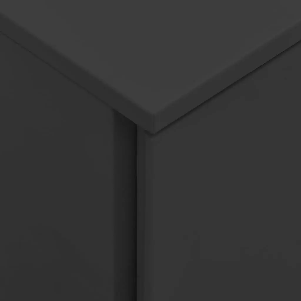 Mobile Filing Cabinet Steel 3 Drawer Anthracite Office Storage