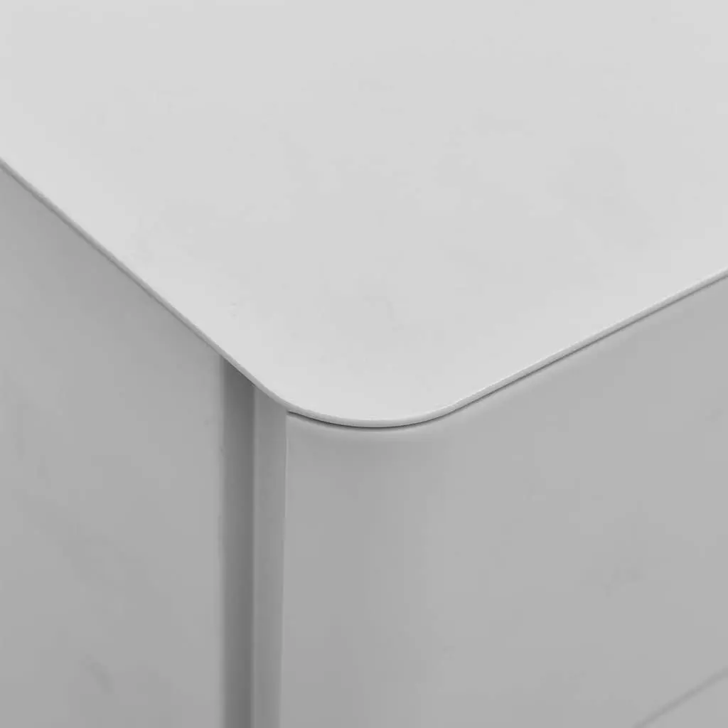 Steel Mobile File Cabinet with 3 Drawers in Grey