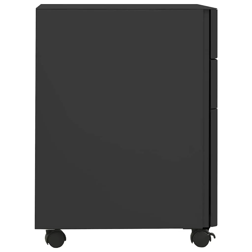 Anthracite Mobile File Cabinet with 3 Drawers
