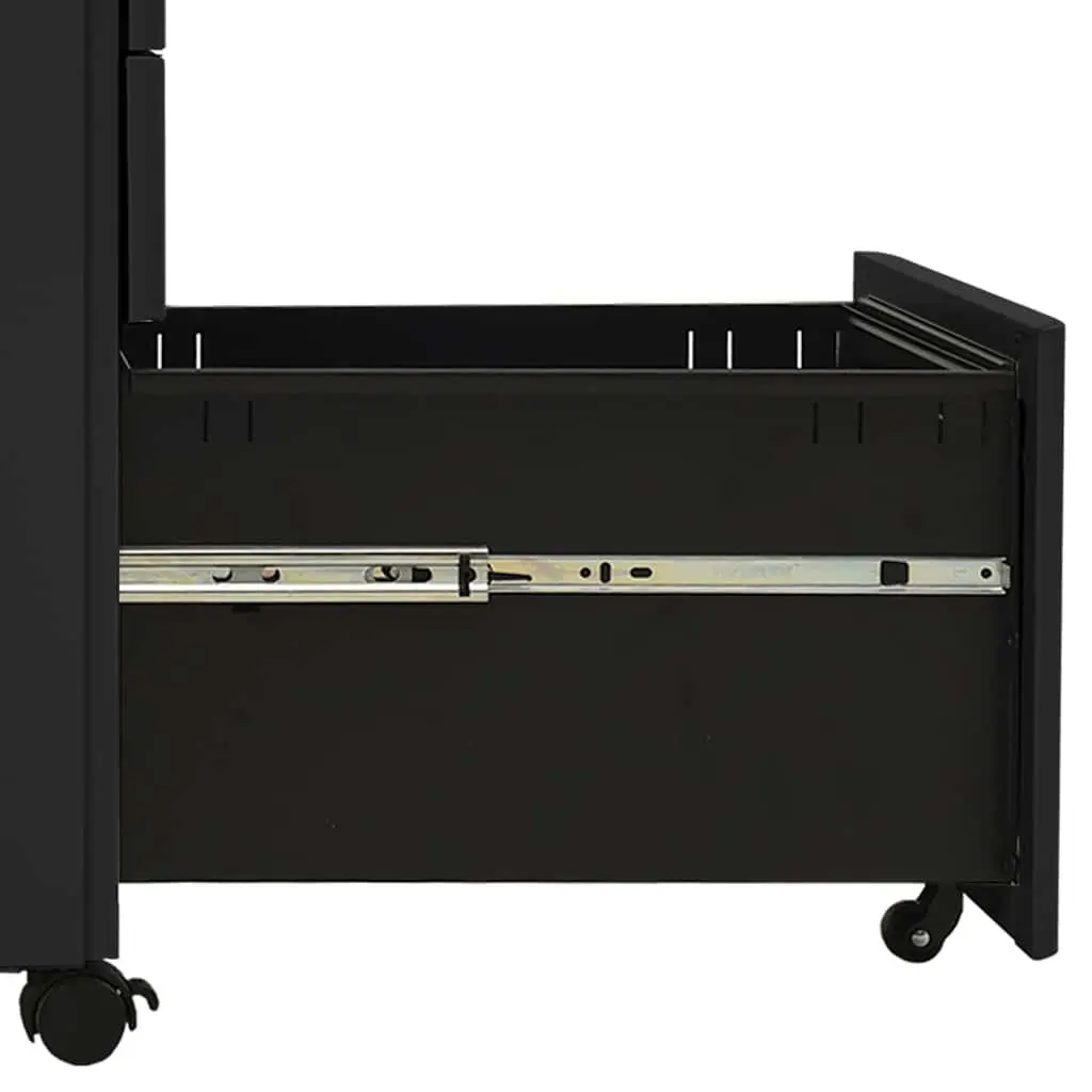 Anthracite Mobile File Cabinet with 3 Drawers