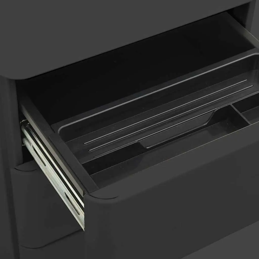 Anthracite Mobile File Cabinet with 3 Drawers