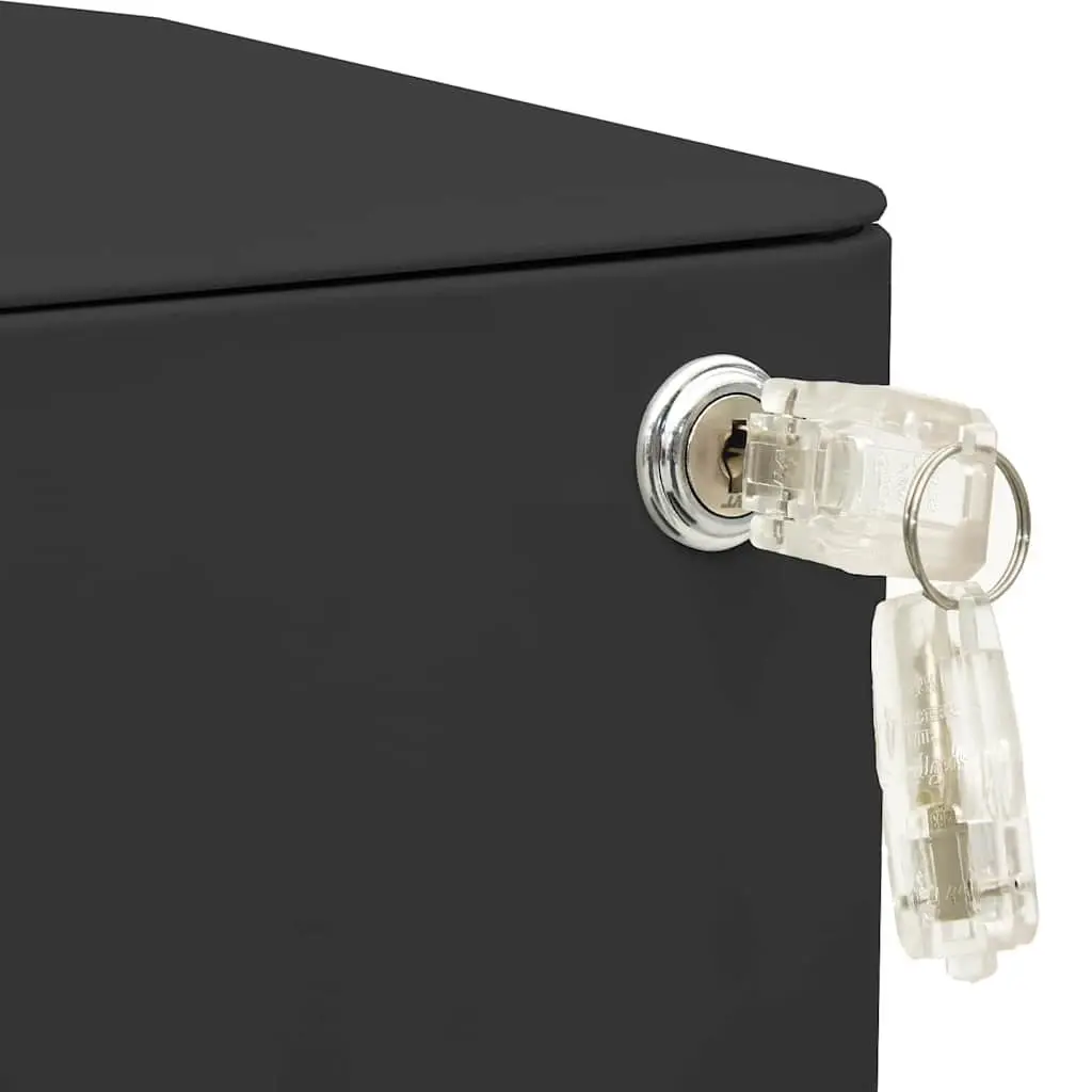 Anthracite Mobile File Cabinet with 3 Drawers