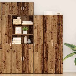 Brown Engineered Wood Highboard for Storage and Style