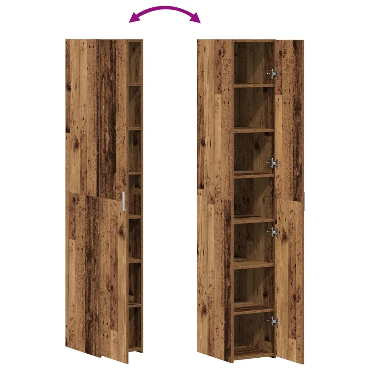 Brown Engineered Wood Highboard for Storage and Style
