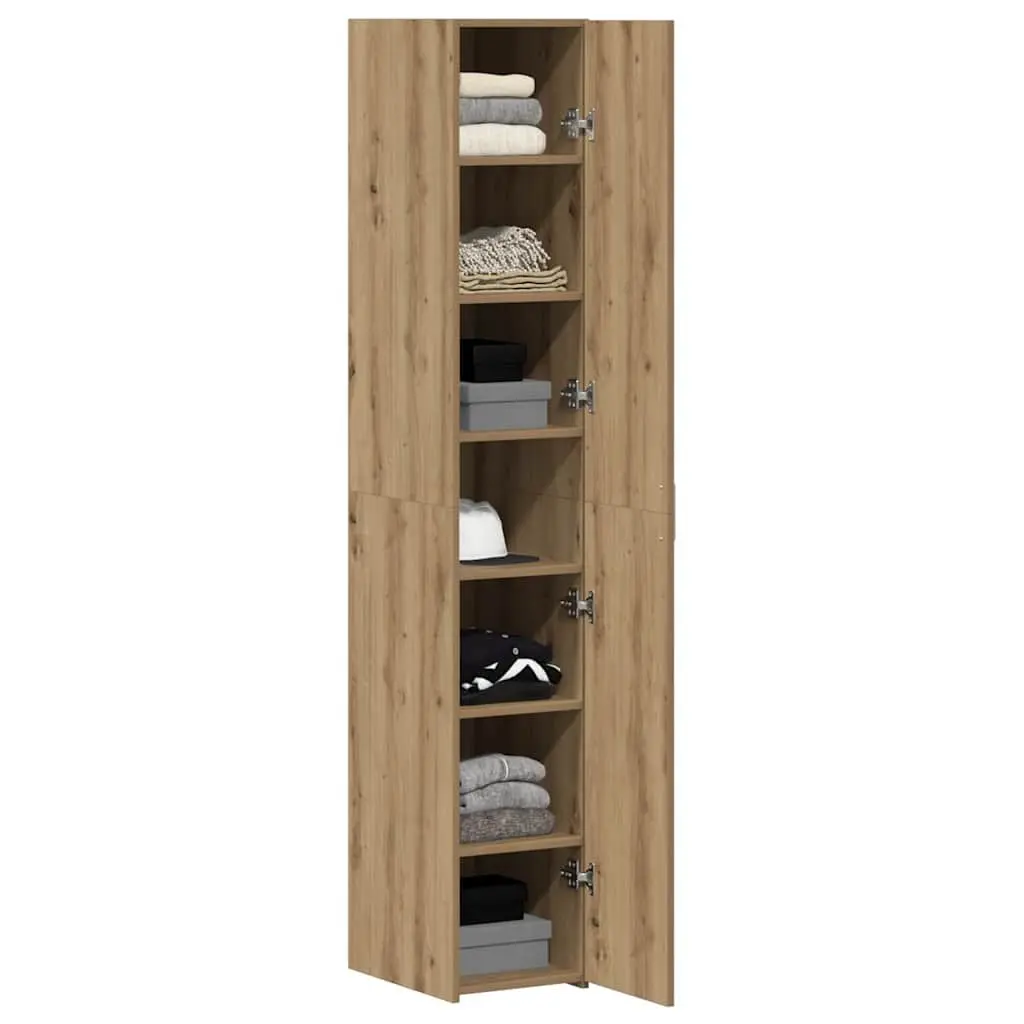 Brown Engineered Wood Highboard Storage Cabinet Sideboard Furniture Living Room