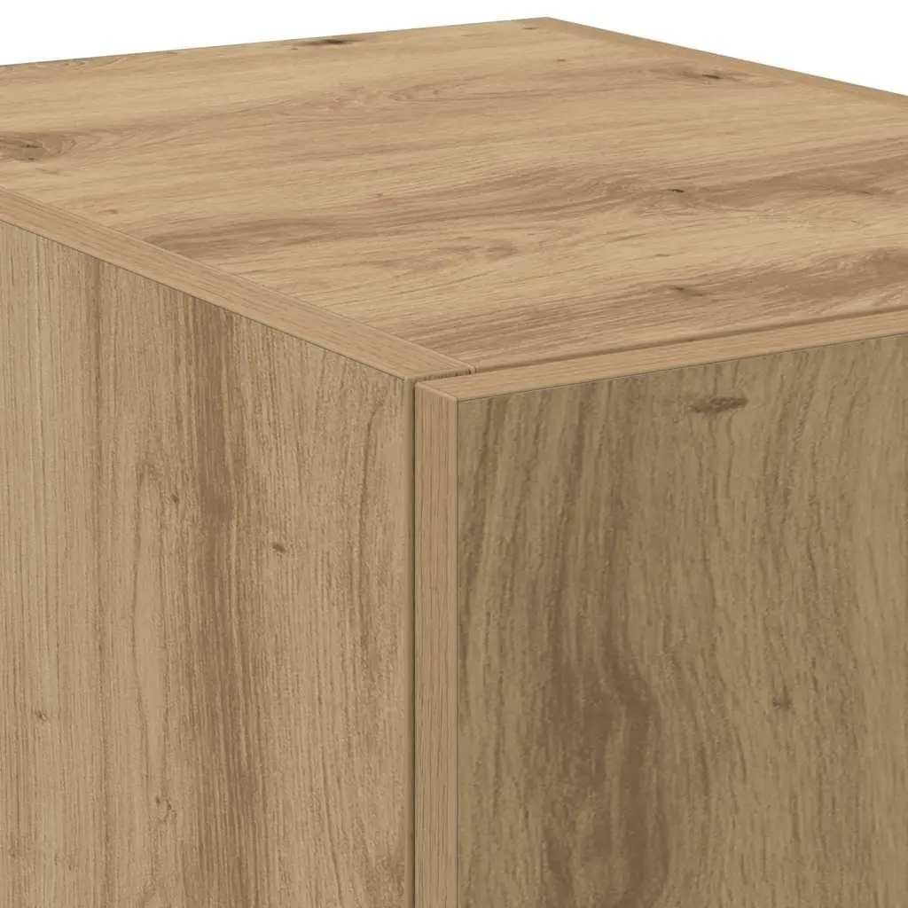 Brown Engineered Wood Highboard Storage Cabinet Sideboard Furniture Living Room