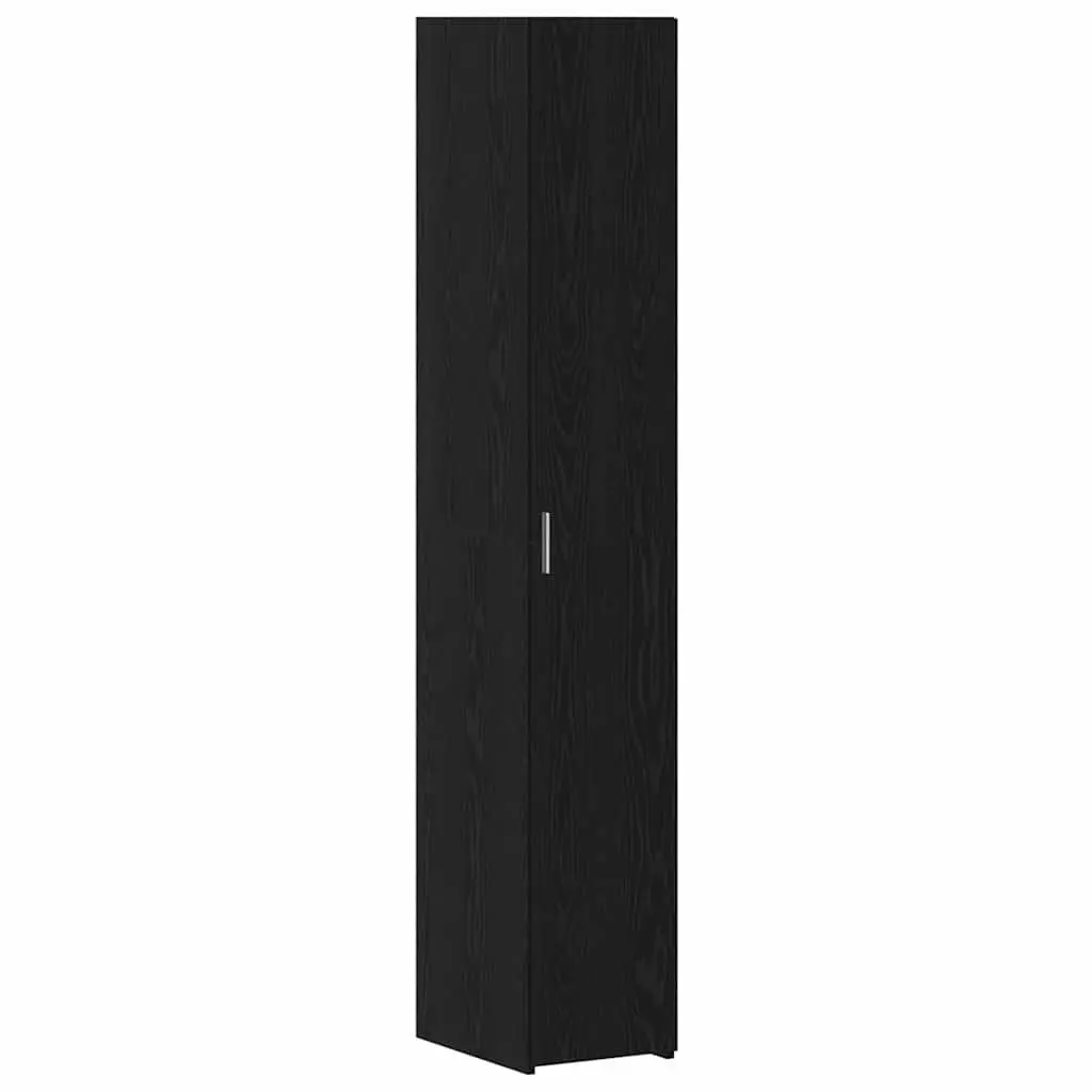 Black Oak Highboard Storage Cabinet for Living Spaces