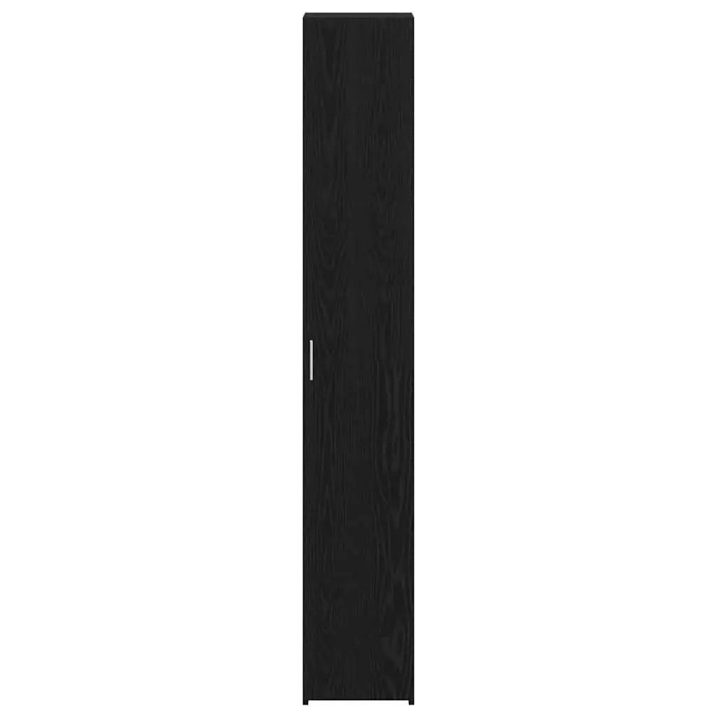 Black Oak Highboard Storage Cabinet for Living Spaces