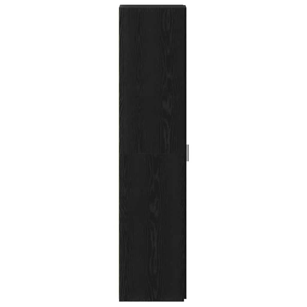 Black Oak Highboard Storage Cabinet for Living Spaces
