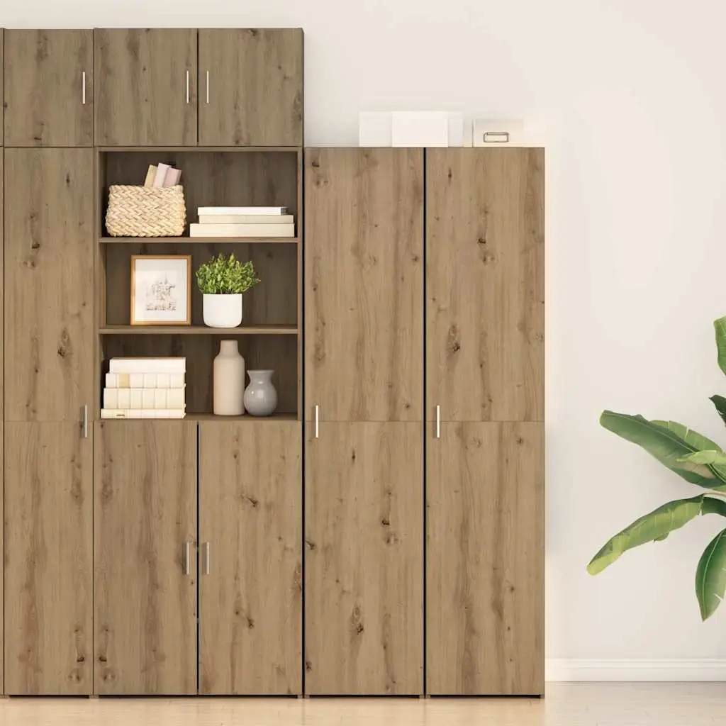 Highboard Modern Minimalist Brown Engineered Wood 40 x 42.5 x 185 cm Storage Furniture