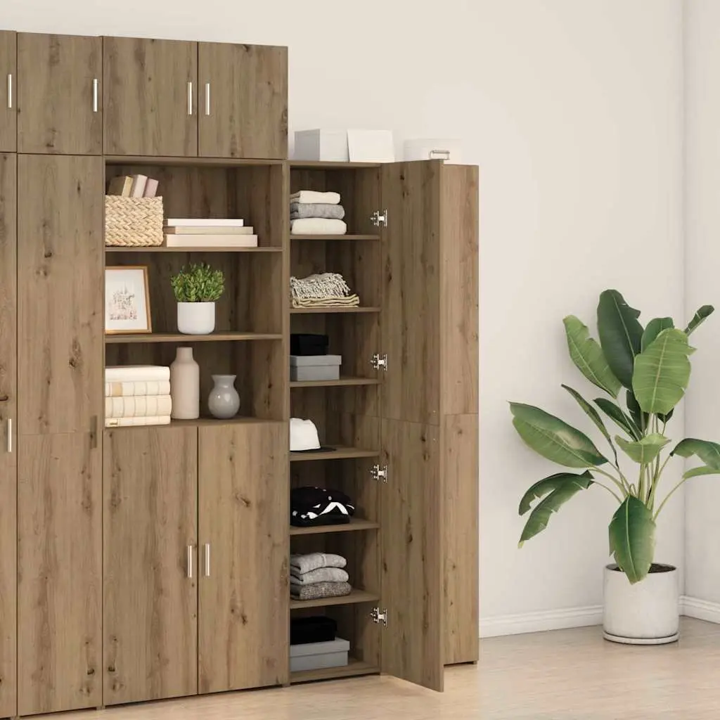 Highboard Modern Minimalist Brown Engineered Wood 40 x 42.5 x 185 cm Storage Furniture
