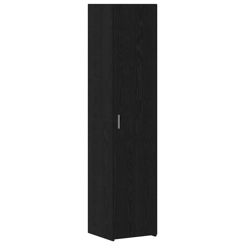Engineered Wood Highboard Modern Black 40 x 42.5 x 185 cm Storage Cabinet
