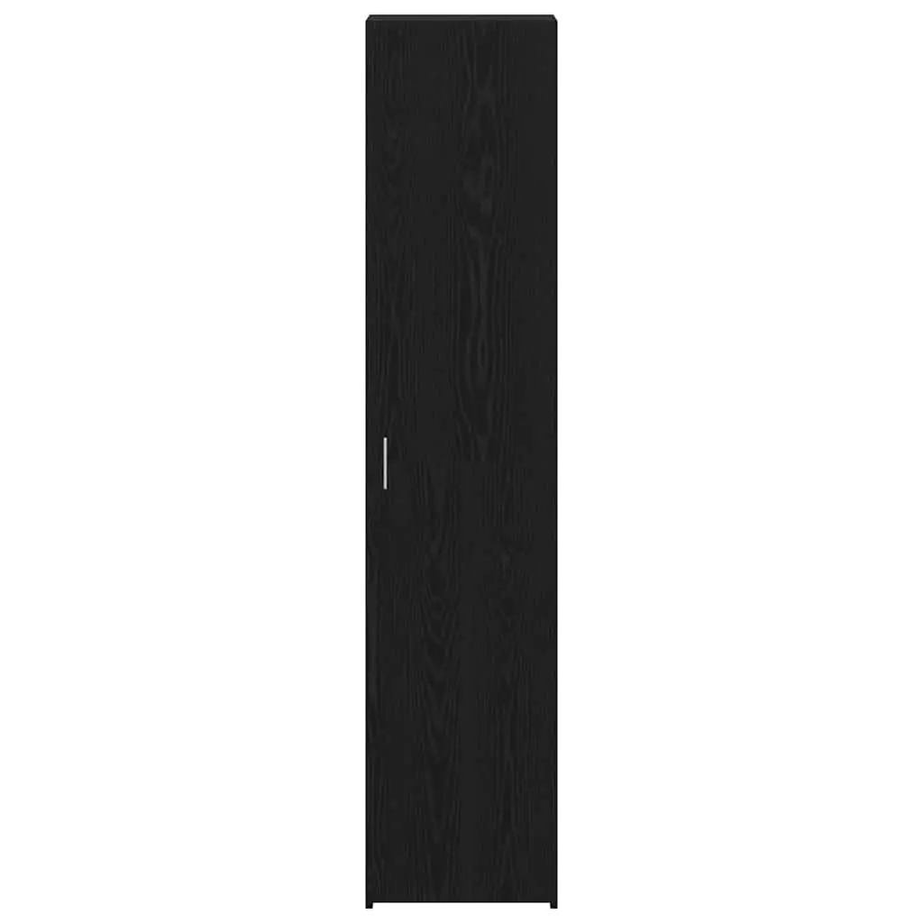 Engineered Wood Highboard Modern Black 40 x 42.5 x 185 cm Storage Cabinet