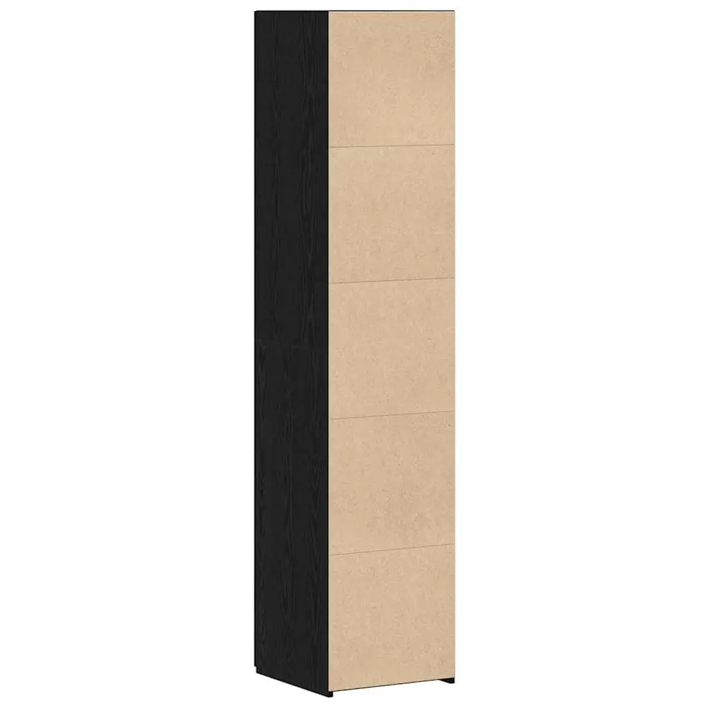Engineered Wood Highboard Modern Black 40 x 42.5 x 185 cm Storage Cabinet