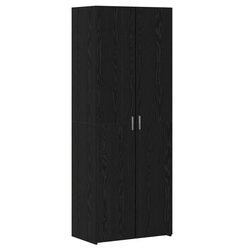 Black Engineered Wood Highboard Storage Cabinet for Your Home