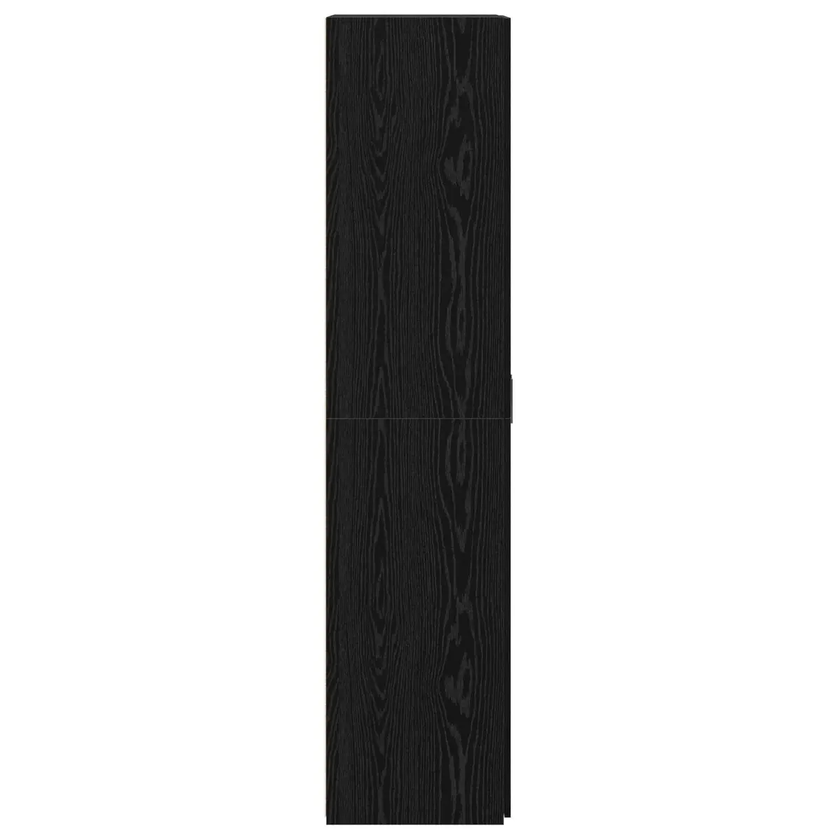 Black Engineered Wood Highboard Storage Cabinet Modern Minimalist 70 x 42.5 x 185 cm