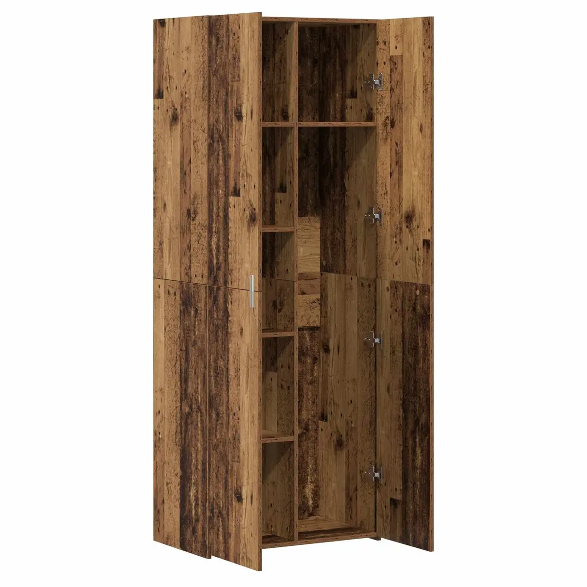 Wooden Buffet Sideboard Cabinet Rustic Brown Natural Wood 70 x 42.5 x 185 cm