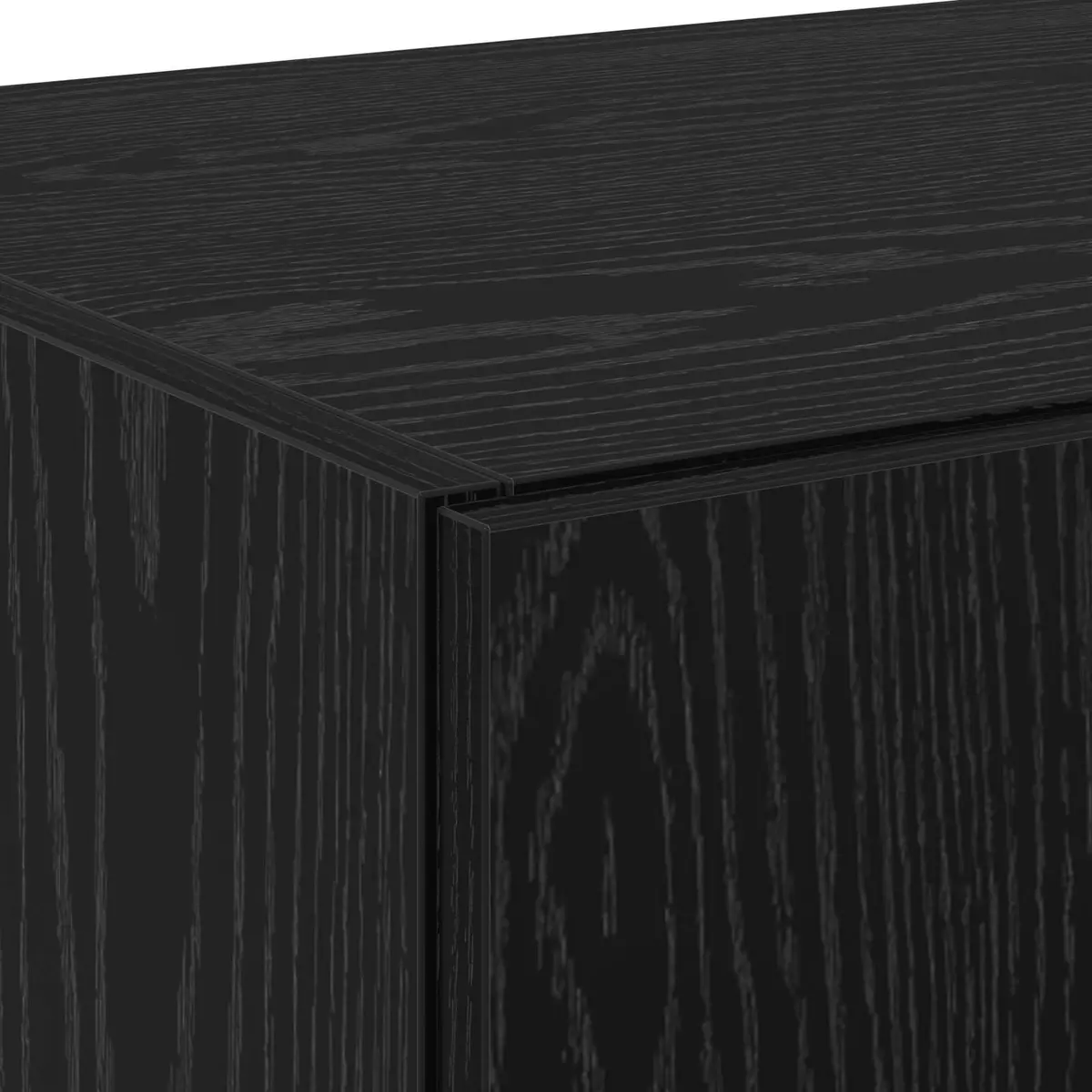Highboard Buffet Cabinet Rustic Black Oak 70x42.5x185cm Wood