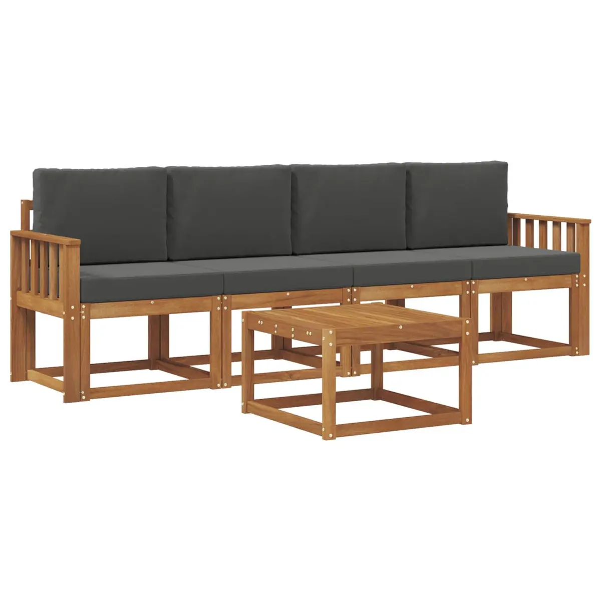 5-Piece Modular Outdoor Sofa Set with Cushions