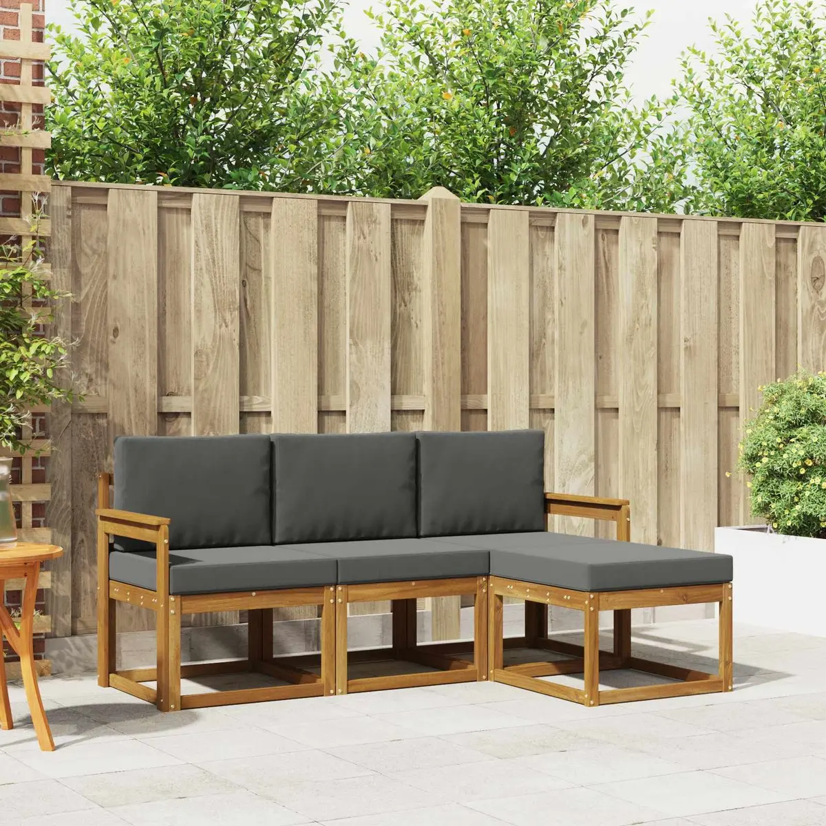 4-Piece Modern Outdoor Sofa Set with Cushions