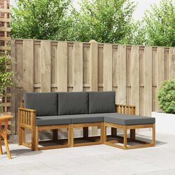4 Piece Modern Outdoor Sofa Set with Cushions