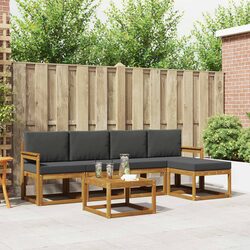 6-Piece Outdoor Sectional Sofa Set with Cushions