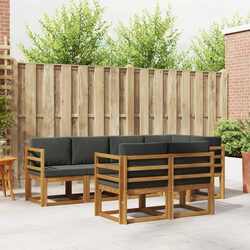 7-Piece Outdoor Sectional Sofa Set with Cushions