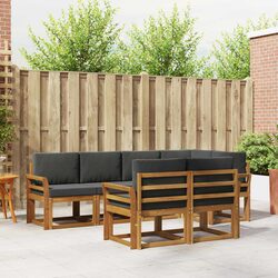 7-Piece Modular Outdoor Sectional Sofa Set with Cushions