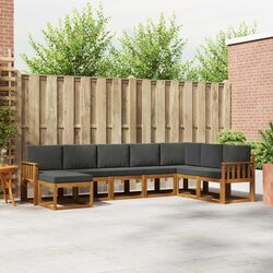 8-Piece Modular Outdoor Sofa Set with Cushions