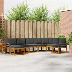 8-Piece Modular Outdoor Sofa Set with Cushions