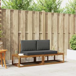 Beige Outdoor Sofa Set 2-Piece for Garden and Patio