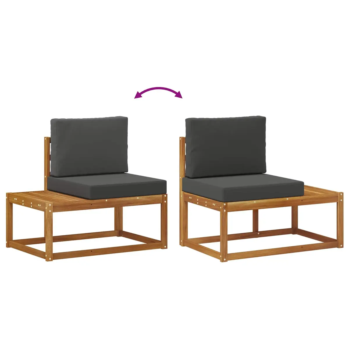 Beige Outdoor Sofa Set 2-Piece for Garden and Patio