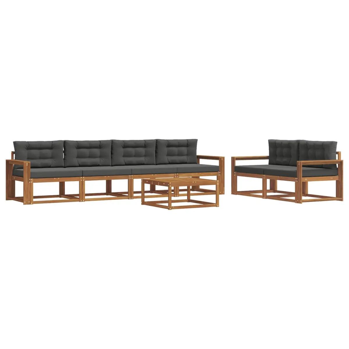 Outdoor Sectional Sofa Set 7 pcs Garden Patio Furniture Modular Lounging
