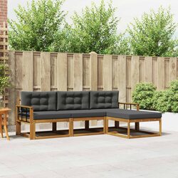 4-Piece Modular Patio Sofa Set with Cushions