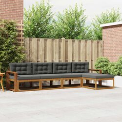 5 Piece Modular Outdoor Sectional Sofa Set with Cushions