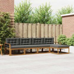 5 Piece Modular Outdoor Sofa Set with Cushions