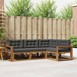 Modular 4 Piece Outdoor Sectional Sofa Set with Cushions
