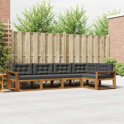 Modular Outdoor Sectional Sofa Set with Brown Cushions