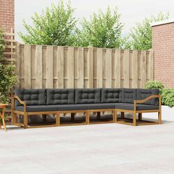 5-Piece Modular Outdoor Sofa Set with Slat Back
